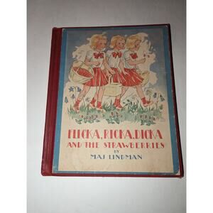 Vintage 1944 Flicka Dicka Ricka & the Strawberries HC Children's Book Whitman
